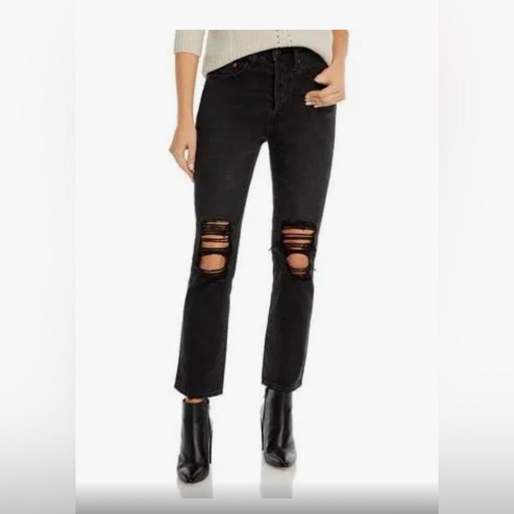 Black distressed jeans from pistola